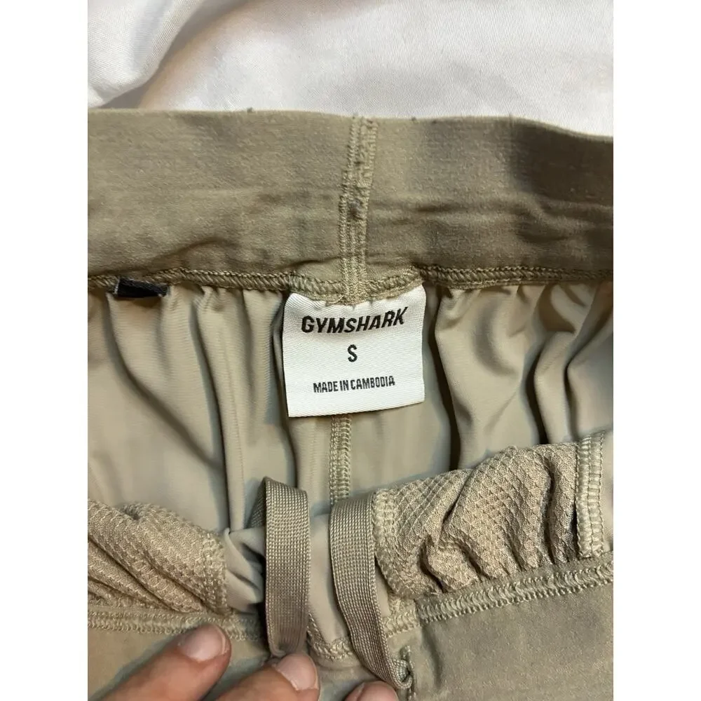 Gymshark Athletic/Gym Unlined Shorts Tan Mens Small